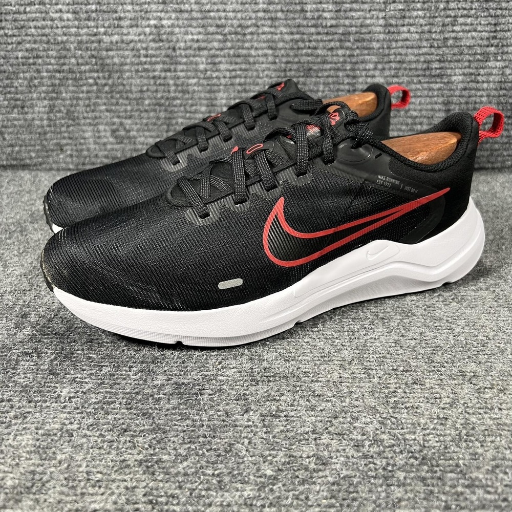Nike‎ Downshifter 12 Shoes Mens Size 8.5 Black Red Running Sneakers DD9293-003